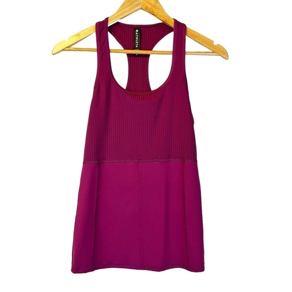 Athleta Vitality Rib Velvet Plum Workout Athletic Tank Top - Picture 1 of 8